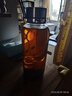 恩爾美（nRMEi）茶水分離杯大容量男士泡茶杯冷泡杯高硼硅耐熱便攜辦公室喝水杯子 【茶水分離+杯套】本色 1500ml 曬單實拍圖