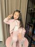 女童韓版套裝春秋新款兒童開衫公主三件套女寶寶洋氣外套衣服褲子 粉色【春秋三件套】 80 cm 曬單實(shí)拍圖