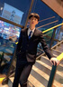 花花公子西服套裝男士商務(wù)修身西裝職業(yè)正裝小西服新郎伴郎結(jié)婚禮服三件套 黑色雙扣西服+西褲+襯衫+大禮包 2XL 【130-145斤】 曬單實(shí)拍圖