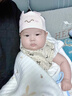 MDUG嬰兒帽子夏季0-6胎帽囟門帽新生兒空頂護鹵門寶寶春夏薄款男女 寶寶囟門帽S碼0-3月藍+黃（2件） 曬單實拍圖