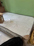 喜臨門真皮雙人大床現(xiàn)代簡約風(fēng)主臥臥室婚床家具 暖暖[床架] 象牙白+白騎士plus床墊 1.8*2米 曬單實拍圖