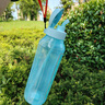 特百惠正品1.2塑料水壺動(dòng)感水力壺便攜大容量水杯吸管杯學(xué)生運動(dòng)男女 馬卡藍1.2升動(dòng)力壺（帶積分碼） 曬單實(shí)拍圖
