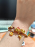 曼卡龍黃金吊墜足金小蛋糕轉(zhuǎn)運(yùn)珠金飾串珠首飾DIY手鏈女可愛七夕禮物 嗨皮快樂小蛋糕 曬單實(shí)拍圖