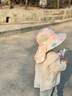 眺德高兒童遮陽(yáng)帽夏季寶寶男童女童透氣網(wǎng)格太陽(yáng)帽戶外登山沙灘大帽檐 淺粉色 曬單實(shí)拍圖