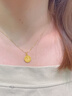LIU GUI FU JEWELRY黃財神黃金吊墜女款1g足金金項鏈小克重馬年生日禮物送女朋友老婆 吊墜金重0.44克  黃財神吊墜+送銀鏈子 曬單實(shí)拍圖