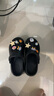 名創(chuàng)優(yōu)品（MINISO）洞洞鞋男女夏季外穿涼鞋防滑厚底踩屎感包頭涼拖鞋 白色+海洋星星 曬單實拍圖