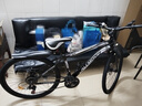 WELLCLS 山地車自行車成人男變速越野單車雙減震賽車學生青少年女 頂配版-黑白色【輻條輪】 26寸21速【身高：160-180cm】 曬單實拍圖