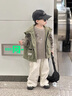 G.DUCKKIDS男童工裝馬甲帥氣寶寶連帽外套2025春秋新款兒童坎肩馬夾外穿潮酷 軍綠色馬甲 春秋款 90 cm 曬單實(shí)拍圖