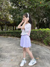 小豬彼特女童速干運(yùn)動(dòng)套裝兒童夏季冰絲短褲跑步健身女孩大童夏裝兩件套薄 9852短袖+18410紫色 150 cm 曬單實(shí)拍圖