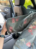 卡圖弛美式高街花卉破洞牛仔褲男夏季高級(jí)感痞帥顯瘦玫瑰滿印直筒長褲子 藍(lán)色 XL 曬單實(shí)拍圖
