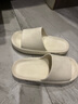 特步（XTEP）拖鞋女士夏季一字拖外穿厚底透氣女款休閑拖鞋 A624 白色 40-41 曬單實(shí)拍圖