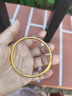 中國黃金（CHINA GOLD）黃金手鐲古法足金金鐲子女素圈婚嫁送媽媽女友生日七夕情人節禮物 約5.05g【56圈口】+品牌禮盒 曬單實(shí)拍圖