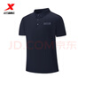 特步男士短袖POLO衫2025夏季新品官方正品翻領(lǐng)上衣運(yùn)動(dòng)百搭短袖針織衫 搖曳藍(lán) 冰感纖維 2XL 曬單實(shí)拍圖