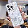 千圖屋 適用蘋果6/6s/plus手機殼iphone奢華流光蝴蝶氣囊全包四角防摔保護套帶掛繩女高級時尚ins風(fēng)時尚 透明O-流光蝴蝶L灰【配淺藍手鏈】 蘋果6S 曬單實拍圖