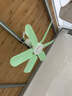 祥瓏家用大風力小型吊扇學生宿舍床上吊掛小風扇吊式蚊帳音靜電風扇 綠色六葉吊扇(強風款) 曬單實拍圖