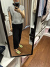 科蒙.博卡2024秋季桑蠶絲新款條紋短袖T恤女寬松休閑小衫薄款上衣 云白色 M 曬單實(shí)拍圖