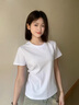 何佳功短袖t恤女白色t恤女圓領(lǐng)氣質(zhì)通勤純色上衣半袖打底衫修身夏裝衣服 白色 S 【建議80-100斤】 曬單實(shí)拍圖