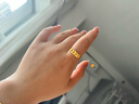 六桂福珠寶 LIU GUI FU JEWELRY五帝錢幣黃金戒指女士活口實心足金999錢多多指環(huán)生日禮物送女友 金重2.89g 足金五帝錢戒指 曬單實拍圖