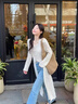 SNYDER WEAR2025新款秋季開(kāi)衫女長(zhǎng)款針織開(kāi)衫外套溫柔風(fēng)氣質(zhì)百搭薄款寬松開(kāi)衫 杏色單件 薄款 S 【建議85斤-105斤】 曬單實(shí)拍圖