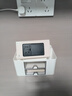 WOODSHOW復(fù)古木質(zhì)鬧鐘 LED靜音電子鐘創(chuàng)意床頭鐘客廳座鐘擺件夜光時(shí)鐘鬧表創(chuàng)意北歐風(fēng)電子鬧鐘夜光溫度鐘 新1610三角形【灰布白字】充電款 曬單實(shí)拍圖