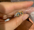 金至尊（3D-GOLD)黃金耳釘月亮琺瑯工藝足金耳飾送女友自戴生日禮物計(jì)價(jià) 金重3.52克-多退少補(bǔ)-ZZEG07001722 曬單實(shí)拍圖