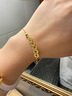 中國黃金（CHINA GOLD）碎碎冰五帝幣黃金手鏈女足金招財錢幣首飾七夕情人節(jié)禮物送女友 碎碎冰五帝幣手鏈  約4.3g 曬單實拍圖