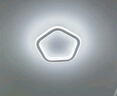 惠普照明壁燈臥室床頭燈led現(xiàn)代簡(jiǎn)約吸頂燈創(chuàng)意樓梯過(guò)道墻壁燈具 五角-33Ｗ三色光-砂白 曬單實(shí)拍圖