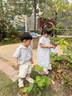 Dudant國際品牌女童夏季連衣裙2025新款兒童洋氣襯衫裙女孩裙子大童夏裝 藍色套裝 120 cm 曬單實拍圖