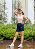 馬孔多（macondo）女子運動(dòng)內衣中高強度支撐減壓寬肩帶半抽拉式罩杯涼感速干文胸夏 白色 M 曬單實(shí)拍圖