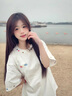 Shelley Jones白色刺繡短袖t恤男款2025新款夏季穿搭重磅青少年高級感寬松半袖 白色 XL [建議125-135斤] 曬單實(shí)拍圖