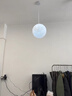 LED月球吊燈餐廳服裝店創(chuàng)意圓球氛圍吊燈現(xiàn)代簡約臥室陽臺星球燈 三色變光-直徑15cm 曬單實拍圖