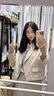 源菲埡短款休閑西裝外套女2025新款小個(gè)子高級(jí)感大學(xué)生面試正裝職業(yè)套裝 單件杏色西裝 L 曬單實(shí)拍圖