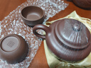 百年利永宜興紫砂壺純?nèi)止ぴV紫泥小仿古壺功夫茶具泡茶壺套裝 曬單實(shí)拍圖