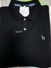 哈吉斯（HAZZYS）男裝 夏季男上衣百搭日常通勤短袖polo衫男ASTZE0CBF11 黑色BK L （175/96A 48）（尺碼偏?。?曬單實(shí)拍圖