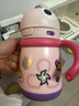 babycare兒童保溫杯大寶寶學(xué)飲吸管水杯水壺霸王龍不銹鋼保溫杯上學(xué) 恐龍把手款+吸嘴-引力洋紅 300ml 曬單實(shí)拍圖