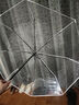 皓梵潔透明雨傘折疊傘自動(dòng)傘白色遮雨傘大號(hào)全自動(dòng)兒童超牢固收縮小雨傘 透明雨傘 （全自動(dòng)白色款） 曬單實(shí)拍圖