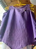 皮爾卡丹（pierre cardin）苧麻背心吊帶T恤女寬松夏季無袖外穿內(nèi)搭純色休閑不規(guī)則棉麻上衣 紫色 XL 曬單實拍圖