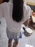 優(yōu)優(yōu)1點（Yoyo one）女童網(wǎng)球服套裝夏季2025新款兒童運動速干裙子大童涼感短袖polo衫 6125藍色+19027白色 150 150cm 曬單實拍圖