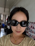 BOLON暴龍眼鏡楊紫同款貓眼寬腿墨鏡女太陽鏡旅行百搭配飾防曬BL3195 C10-金典黑 曬單實(shí)拍圖