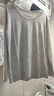 億年鑫超薄女士莫代爾上衣低領(lǐng)彈力薄款圓領(lǐng)純色打底衫內衣松口長(cháng)袖小衫 灰色 4XL （建議160-180斤） 曬單實(shí)拍圖