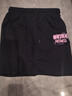 真維斯（Jeanswest）短褲女裝夏季新款五分褲運動(dòng)休閑褲子女寬松顯瘦純棉熱褲百搭外穿 黑色 心跳性眩暈_K 2XL 曬單實(shí)拍圖