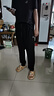 太子龍休閑褲男士夏季冰絲涼感寬松彈力戶外運(yùn)動(dòng)松緊腰束腳長(zhǎng)褲 黑色2XL 曬單實(shí)拍圖