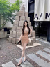 Ehangy奢侈高端品牌真皮鉚釘單鞋女新款尖頭淺口平底V家軟底柳丁瓢鞋子 漆皮裸灰 36 曬單實(shí)拍圖