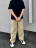 Cebrodz法國(guó) 透氣褲子男2025年夏季薄款男生工裝直筒男褲潮牌寬松休閑褲 卡其色 L 曬單實(shí)拍圖