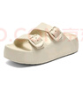 百麗（Belle）生巧吐司溯溪版2代勃肯鞋女商場(chǎng)同款可外穿拖鞋D9F1DBL5 白色 38 (240mm) 曬單實(shí)拍圖