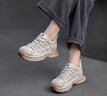 ZUOSAISI品牌老爹鞋女厚底網(wǎng)面透氣休閑鞋女2025秋季新品女鞋百搭鞋子女 米白色 35 曬單實(shí)拍圖