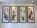 禮御友嘉梅蘭竹菊四條屏蘇繡掛畫客廳沙發(fā)背景墻新中式純手工刺繡畫裝飾畫 梅蘭竹菊 四聯(lián)(每幅43*103cm) 曬單實拍圖