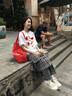 純棉重磅紅色蘋果印花短袖t恤女夏季新款寬松慵懶風大碼半袖上衣 白色【常規(guī)純棉】 M （90-110斤） 曬單實拍圖
