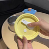 ZOZX日本保溫飯盒湯盒上班族保溫桶小型湯盒湯杯粥杯湯壺便攜早餐盒 海軍藍【自帶勺子/分層設計】 曬單實(shí)拍圖