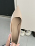 達(dá)芙妮裸色高跟鞋女2025春季新款通勤女鞋氣質(zhì)尖頭細(xì)跟單鞋女職場皮鞋女 裸色【8cm優(yōu)雅細(xì)跟】 37 曬單實拍圖